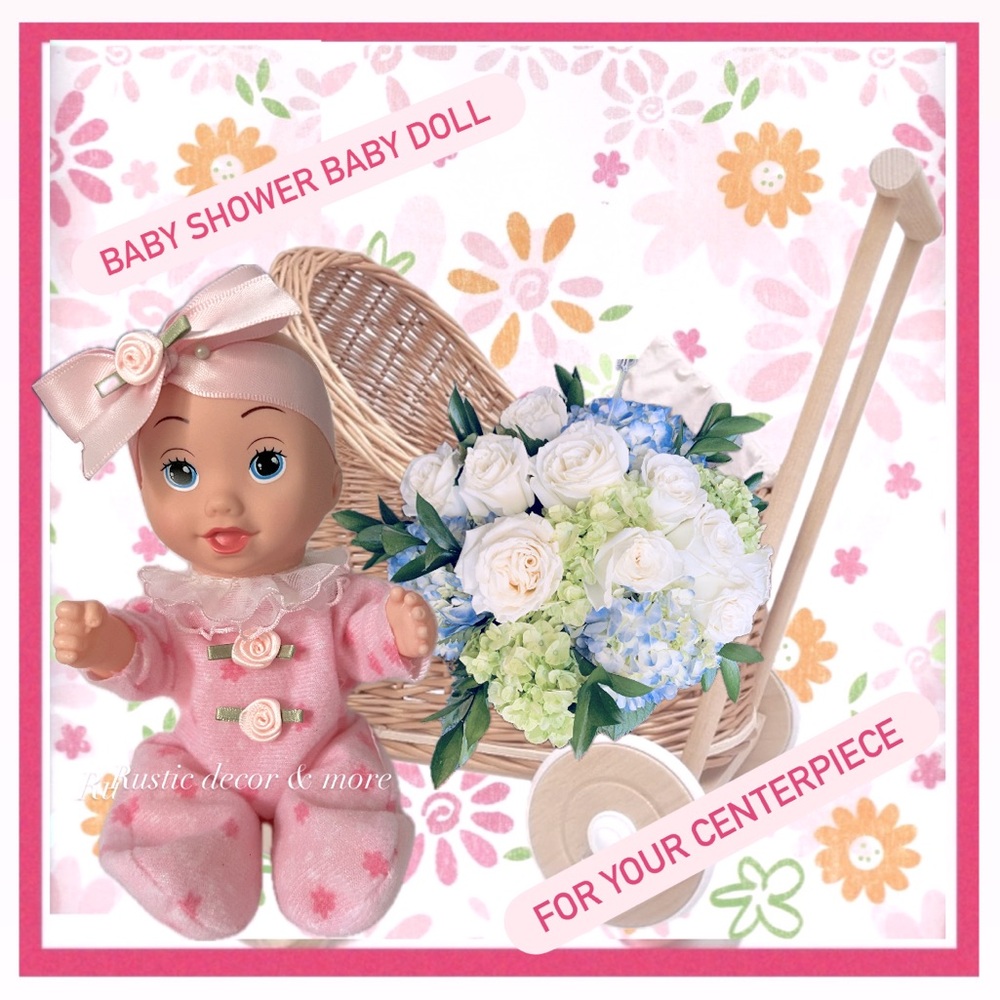 Baby Shower Doll Prop Or Use In  Your Centerpiece